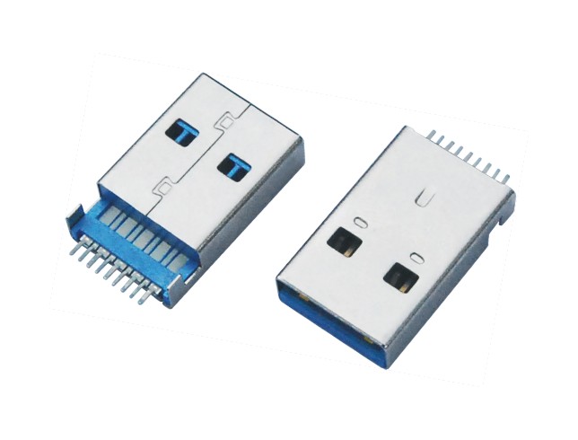 USB3.0 AM 沉板SMT H1.90 短锡脚