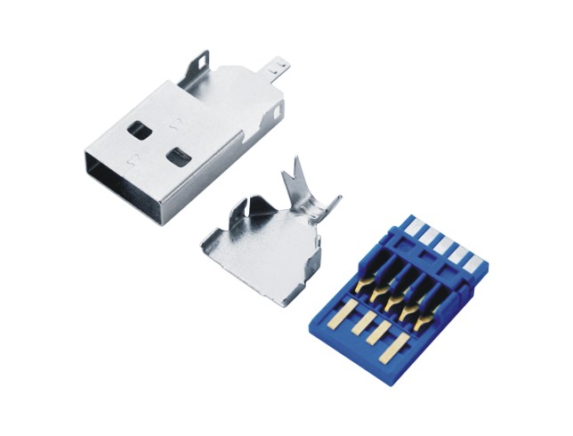USB3.0 A公焊线三件式