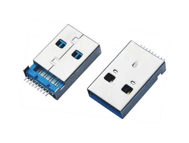 USB 3.0 AM 沉板H1.90MM 长体L18.70MM 短体L17.60MM