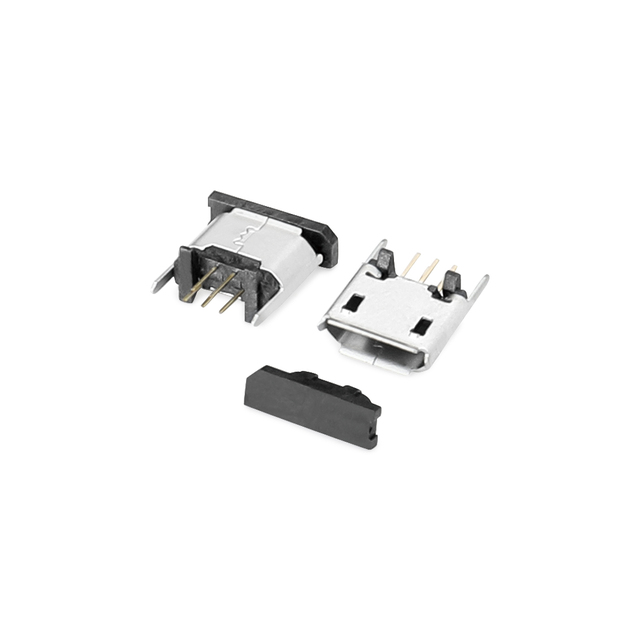 0159-MICRO USB 5P180直插加高1.0卷边带防尘盖