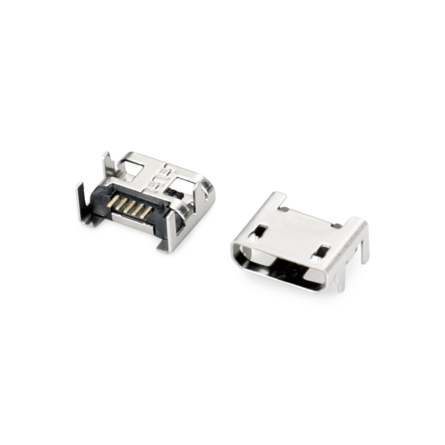 0187-MICRO USB 7.2四脚全插有柱脚长1.1针加长0.7平口